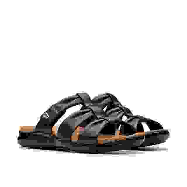 Clarks Kitly Slide Black Leather