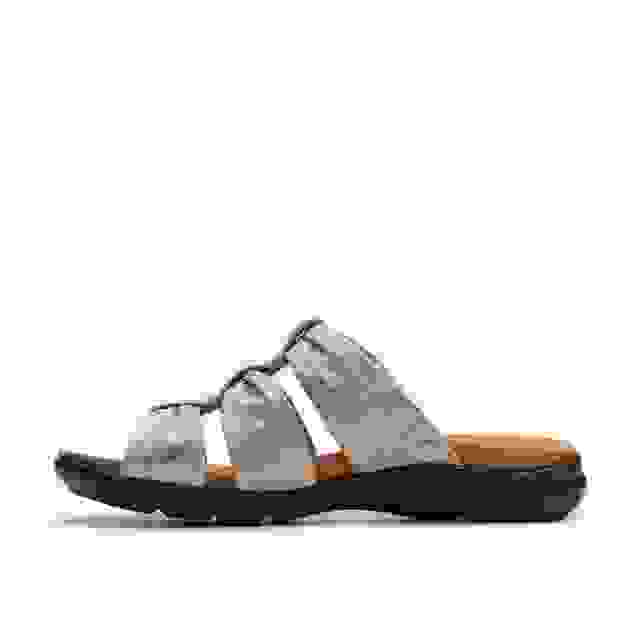 Clarks Kitly Slide Metallic Leather