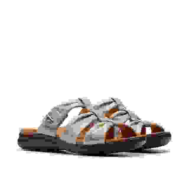 Clarks Kitly Slide Metallic Leather