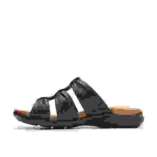 Clarks Kitly Slide Navy Leather