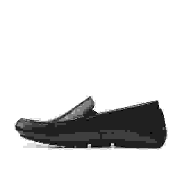 Clarks Markman Plain Black Leather