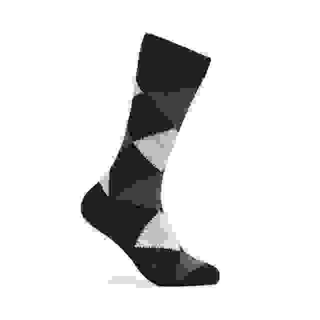 Clarks Mens Argyle Sock Black/White