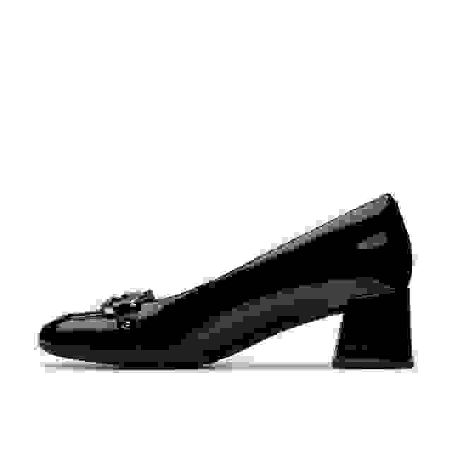 Clarks Nyta 45 Court Black Patent