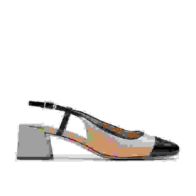 clarks Nyta 45 Sling Sand Combination Leather