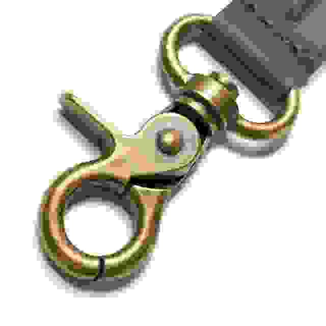 Clarks Oiled Leather Key Fob Brown