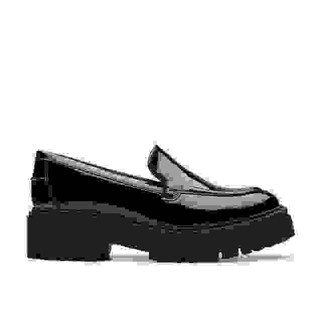 clarks Page Loafer Black Patent