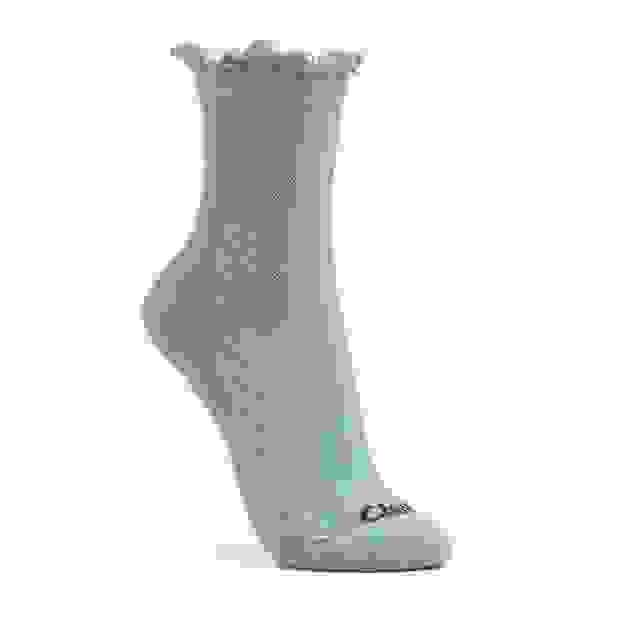 Clarks Pointelle Ruffle Crew Green