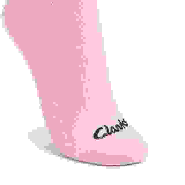 Clarks Pointelle Ruffle Crew Pink