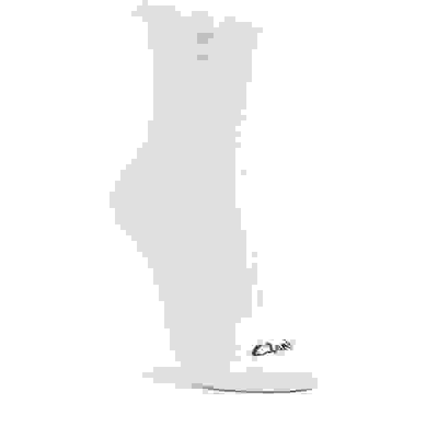 Clarks Pointelle Ruffle Crew White