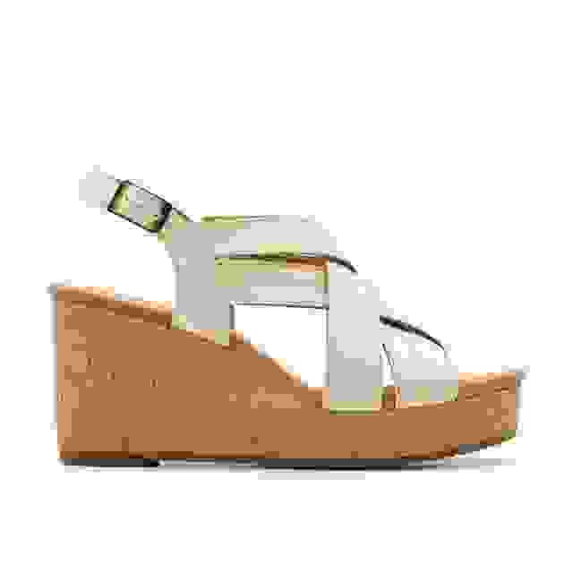 clarks Sabina Sling Cream Leather