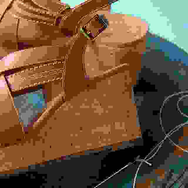 Clarks Sabina Sling Tan Leather