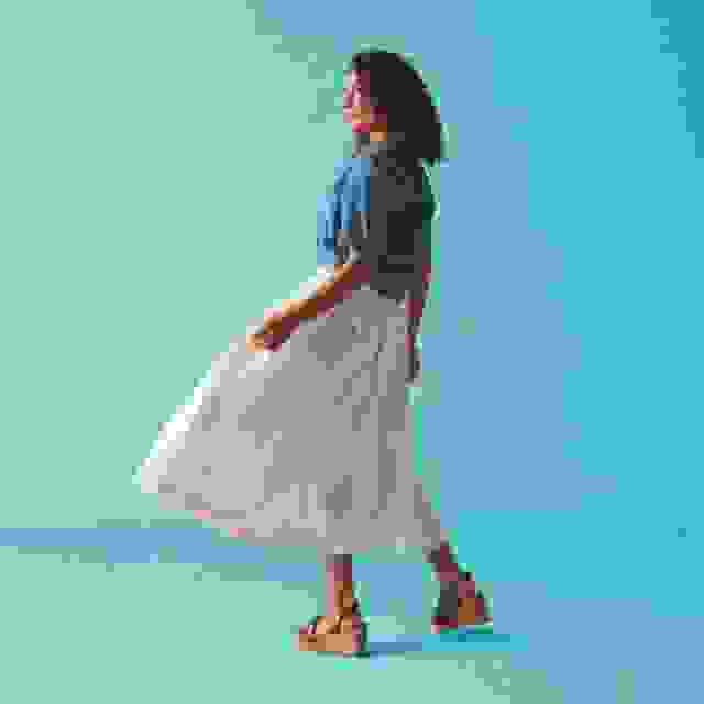 Clarks Sabina Sling Tan Leather