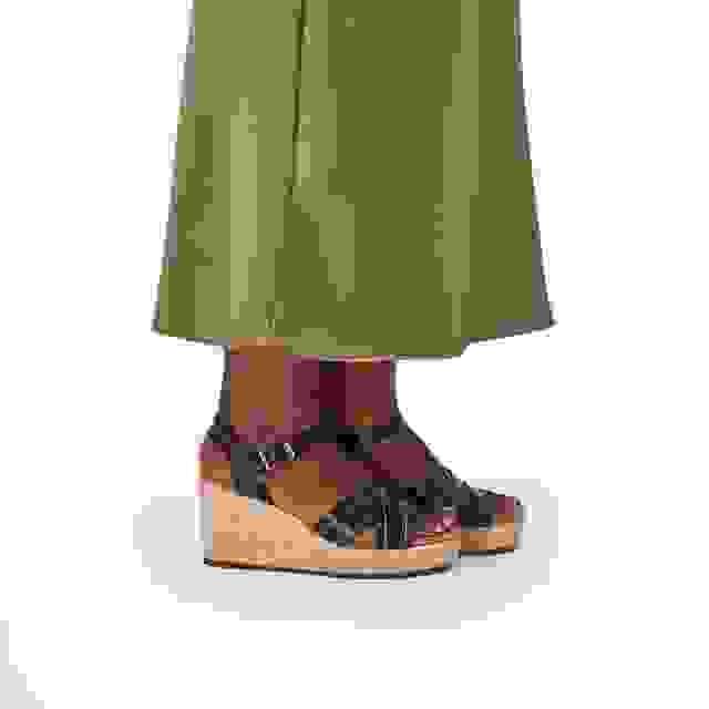 Clarks Sabina Strap Black Leather