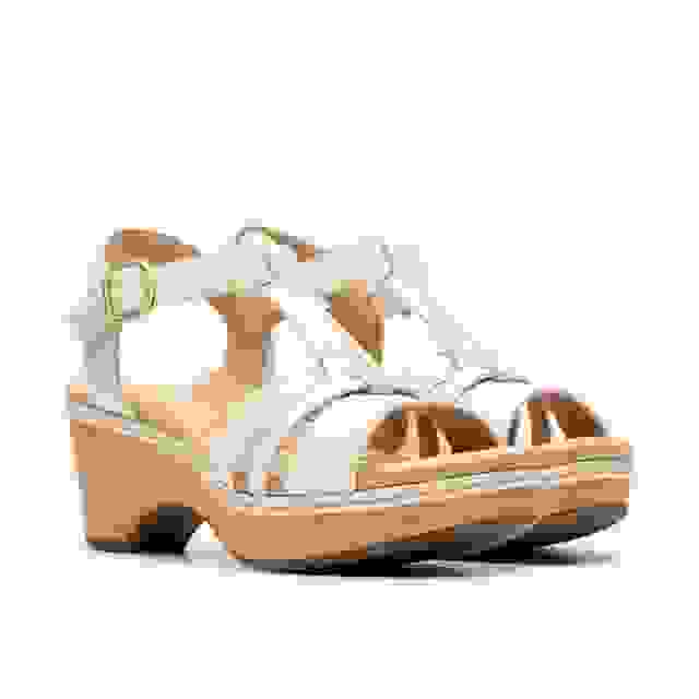 Clarks Seannah Madi Cream Leather