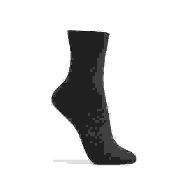 clarks Solid Dress Crew Sock Charcoal