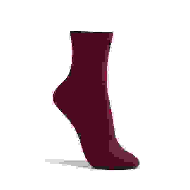 clarks Solid Dress Crew Sock Wine
