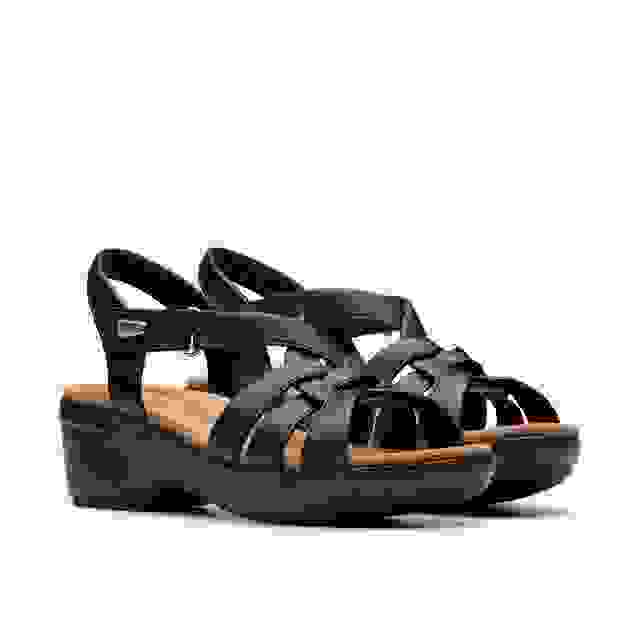 Clarks Tuleah Cross Black Leather