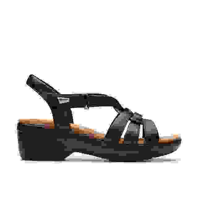 clarks Tuleah Cross Black Leather