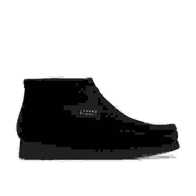 clarks Wallabee Boot Black Suede