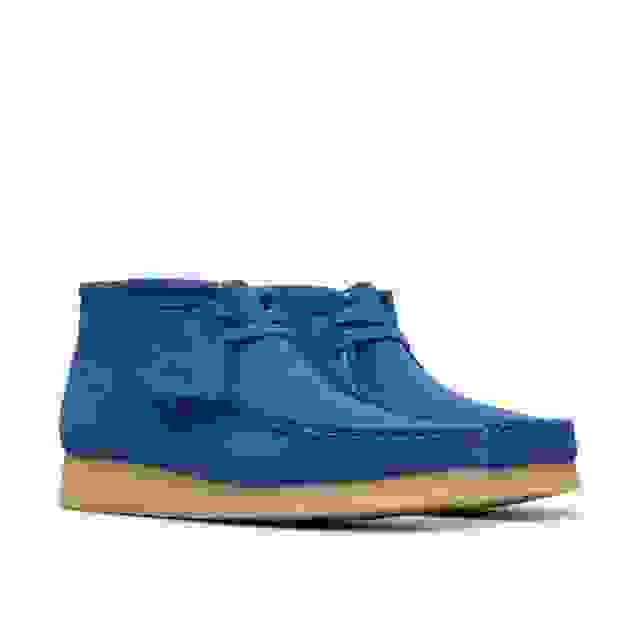 Clarks Wallabee Boot Blue Suede