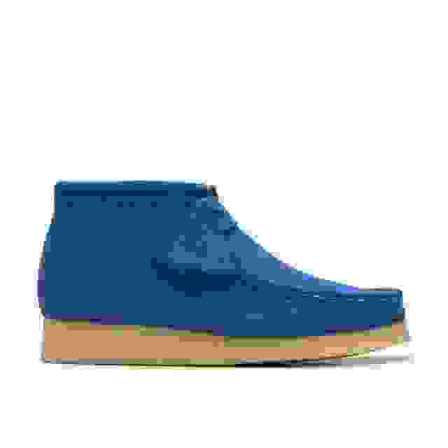 clarks Wallabee Boot Blue Suede