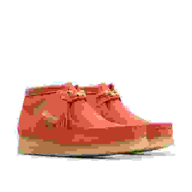 Clarks Wallabee Boot Coral Suede