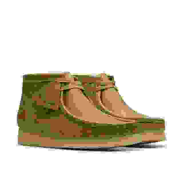 Clarks Wallabee Boot Dark Olive Leather