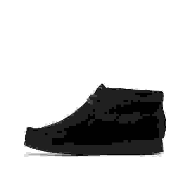 Clarks Wallabee Boot Older Black Suede