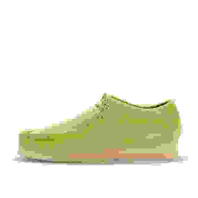 Clarks Wallabee. Lime Suede