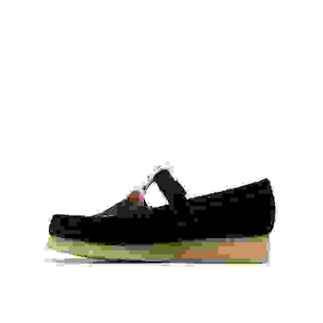 Clarks Wallabee T Bar Black Interest