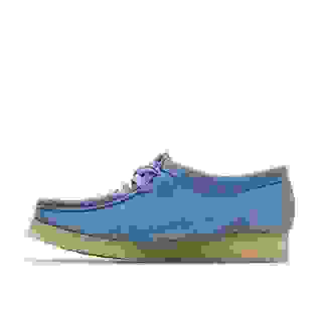 Clarks Wallabee Weave Powder Blue Suede