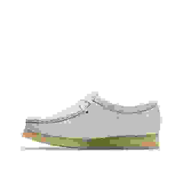Clarks Wallabee White Leather