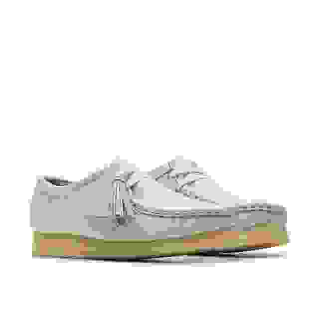 Clarks Wallabee White Leather