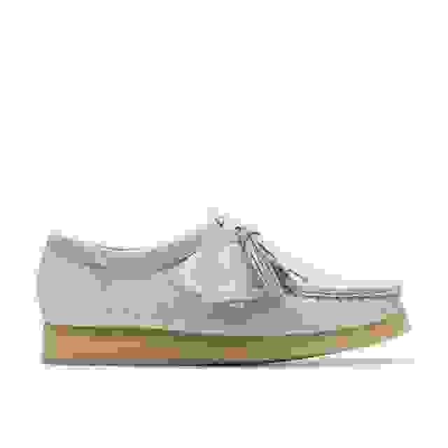 clarks Wallabee White Leather