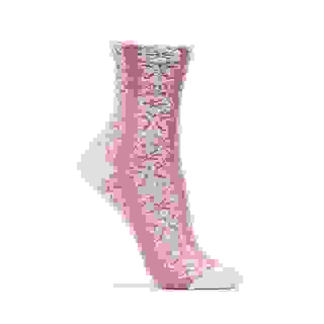 Clarks Wide Cuff Floral Crew Purple