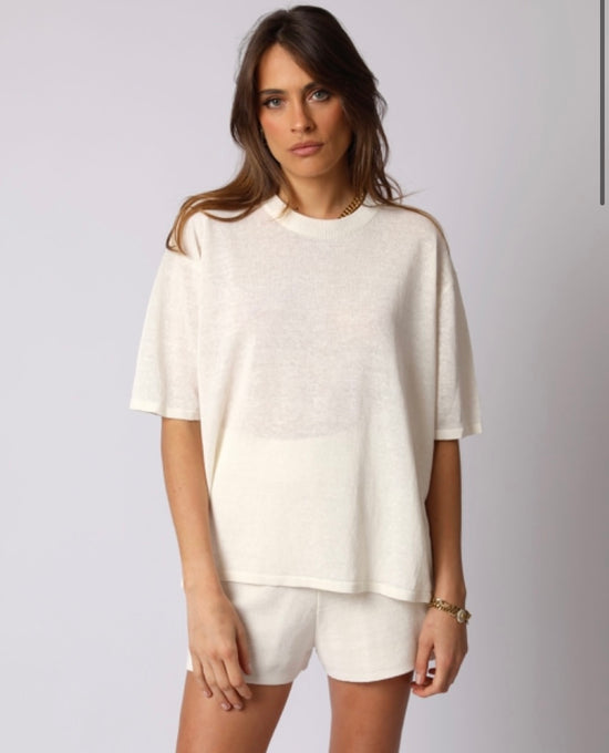 classic collection Oversized linen T-shirt
