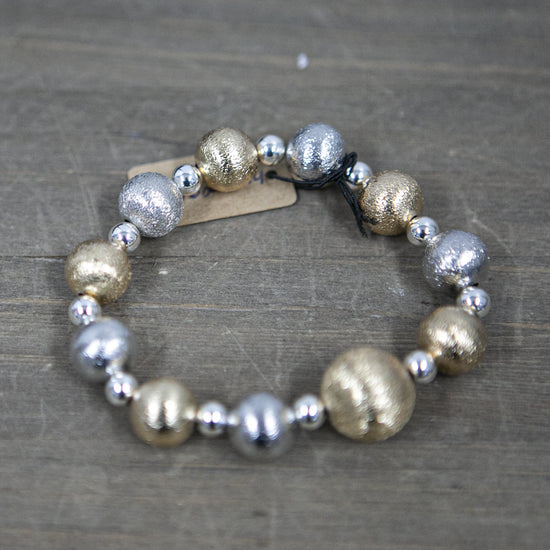 classic collection Silver and gold ball bracelet