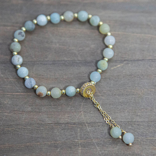 classic collection Earthy tones gold and stone bracelet