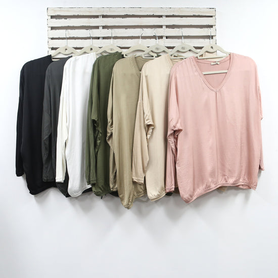 classic collection Silk blend top with cotton back and sleeves