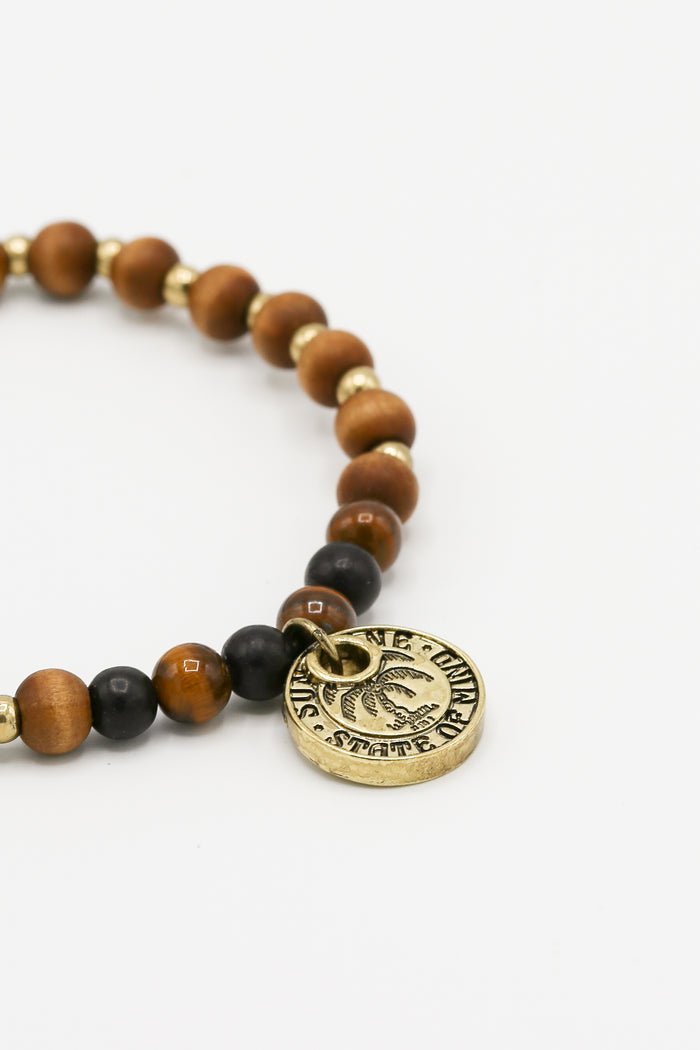 Classics 77 Island Life Sunshine State Of Mind Beaded Coin Bracelet