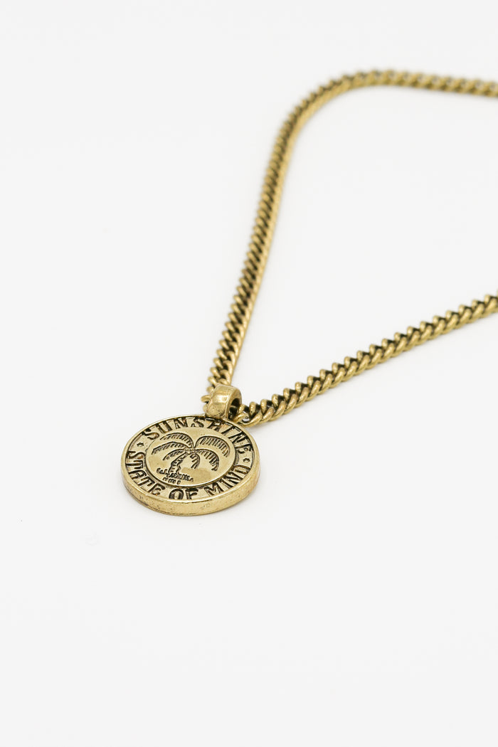 Classics 77 Island Life Sunshine State Of Mind Beaded Coin Pendant Necklace
