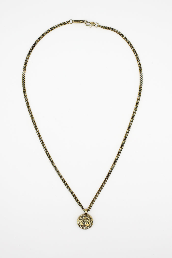 classics 77 Island Life Sunshine State Of Mind Beaded Coin Pendant Necklace