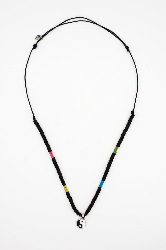 classics 77 Till Sunrise Ying Yang Mix Bead Cotton Necklace