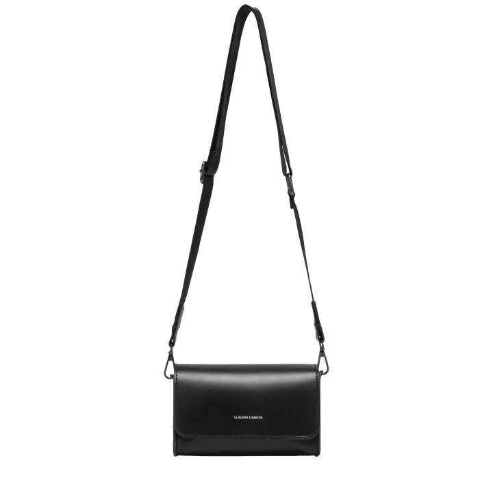 Claudia Canova Brienne Beau Flapover Shoulder Bag Black