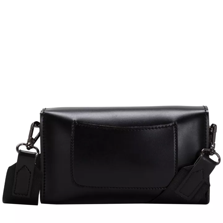 Claudia Canova Brienne Beau Flapover Shoulder Bag Black