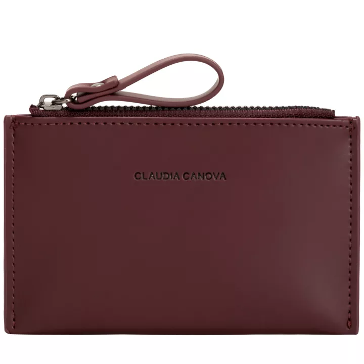 claudia canova Brienne Carella Zip Top Credit Card Slot Purse Burgundy