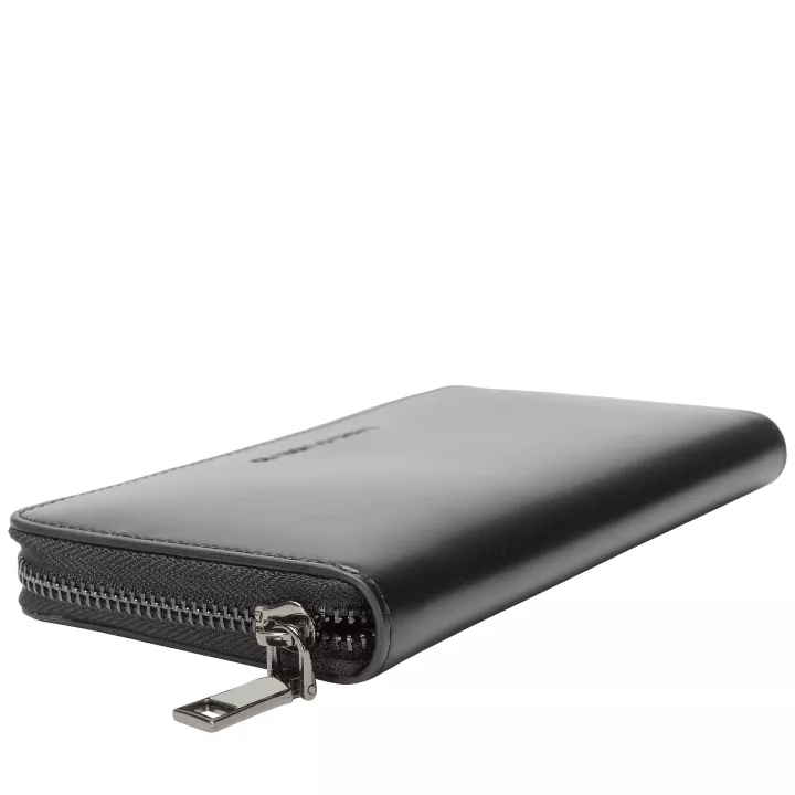 Claudia Canova Brienne Corinna Large Zip Round Purse Black