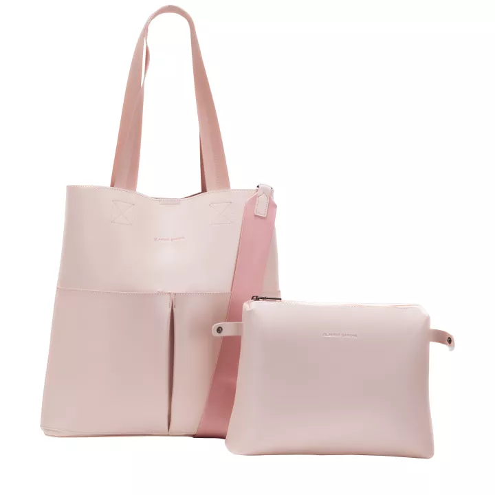 claudia canova Brienne Eugenia Pocketed Tote Bag Pink