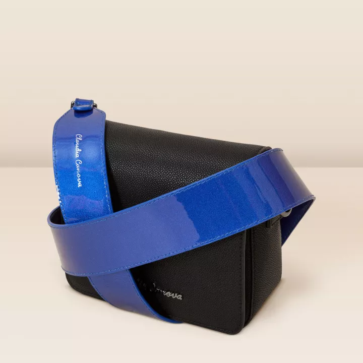 Claudia Canova Butterfly Patent Interchangeable Bag Strap Blue