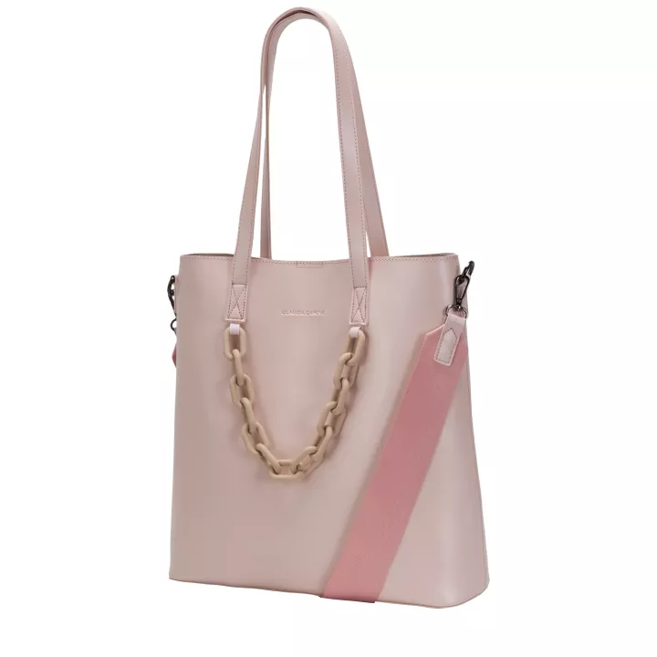 Claudia Canova Katea Elizabeth Chain Tote Bag Pink